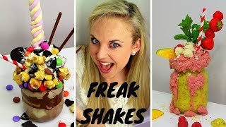 EXTREME MILKSHAKE RECIPES  How to make Freakshakes at home [upl. by Gierc]