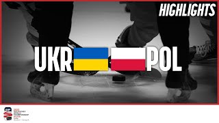 Highlights  Ukraine vs Poland  2022 IIHF Ice Hockey World Championship  Division I Group B [upl. by Kcirdez]