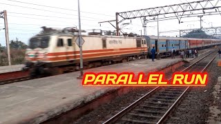 Highspeed 🔥 Parallel Run amp Overtake By 03047 Viswabharati Fast Passenger At Belur to Bally [upl. by Siednarb]