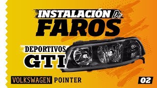 Instalación FAROS Dobles GTI VW Pointer Gol G3 Conector Blackhousing Flexible LED Strip DIY [upl. by Leach]