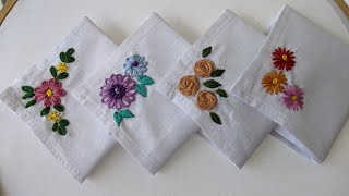 VERY EASY HANDKERCHIEF EMBROIDERY DESIGNS FOR BEGINNERSRumal Embroidery [upl. by Letisha355]