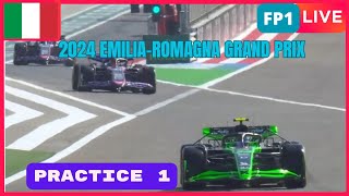 🔴F1 LIVE  2024 EMILIAROMAGNA GP  FP1  Live data and Commentary Autodromo Enzo e Dino Ferrari [upl. by Akkahs]