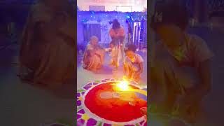 Din saganashortvideo shortvideo diwalirangoli Diwali celebrate [upl. by Islehc788]