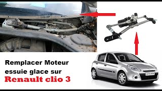 Changer moteur essuie glace Renault Clio 3 avant [upl. by Erasme]