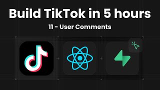 11  Building a Comment Section in a TikTok Clone  React Native amp Supabase [upl. by Artap540]