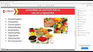 toxicología de los aditivos alimentarios [upl. by Adnihc]