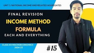 Income method  Formula  National Income  Class 12  Binoy [upl. by Yelsna]