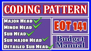 Coding pattern in Budget manual and explanation of head of accounts ap departmental tests eot 141 [upl. by Gretta]