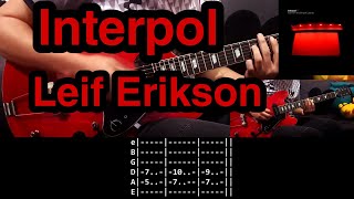 Leif Erikson  Interpol 2 Guitars Cover TAB  Tutorial [upl. by Gowon814]