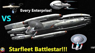 NEW Fed Galactica VS Every Enterprise  DS9 BIGGEST BATTLE EVER  Star Trek Ship Battles [upl. by Leaj]