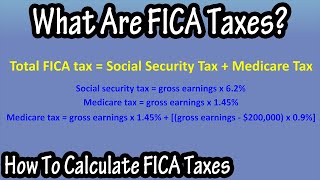 What Is And How To Calculate FICA Taxes Explained Social Security Taxes And Medicare Taxes [upl. by Nelly]