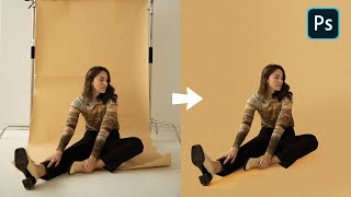 Create Flawless amp Seamless Backdrops with Photoshop Add shadow extend background [upl. by Ybor]