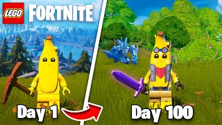 I Survived 100 Days in Lego Fortnite [upl. by Amsirahc]