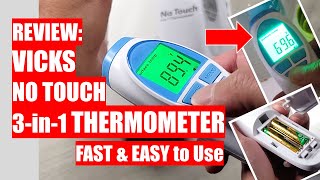 REVIEW Costco VICKS No Touch 3in1 Thermometer  Fast amp Easy to use Can read Forehead amp Surface [upl. by Nere]