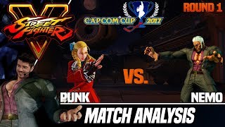 SFV Match Analysis Capcom Cup 2017  Punk vs Nemo [upl. by Ahsienauq863]