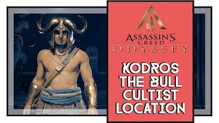 Assassins Creed Odyssey Kodros the Bull Cultist Location Delian League Cultists [upl. by Nirad]