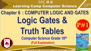 Logic gates amp truth table full explanation  Computer Science class 10th  FBISE  By Learning Camp [upl. by Jamnis703]