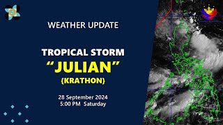 Press Briefing Tropical Storm JulianPH 500 PM Update September 28 2024  Saturday [upl. by Danas397]