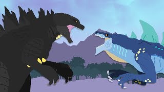 Godzilla vs Zilla Jr  The Final Battle part 23  DinoMania  Godzilla cartoons [upl. by Atalaya]