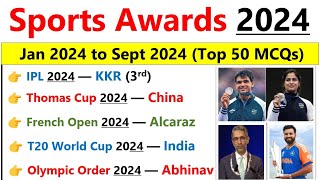 Sports Awards 2024 Current Affairs  Sports Current Affairs 2024  Sports gk current affairs 2024 [upl. by Amos]