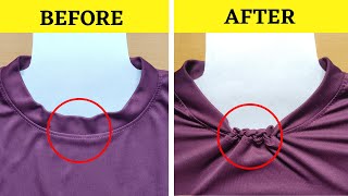 How to tighten loose neck on t shirt [upl. by Hcib]