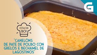 Canelóns de paté de polbo con grelos e bechamel de lagostinos [upl. by Pansie]