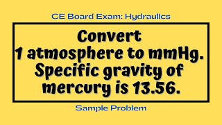 How to convert 1 atm to mmHg CE Board Exam [upl. by Sirmons]