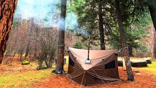 Hammock Hot Tent Camping  ASMR [upl. by Aicilic]