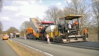 Asphaltarbeiten mit Dynapac SD2550C  Asphalt paving using Dynapac SD2550C [upl. by Kelli876]