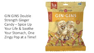 GIN GINS Double Strength Ginger Candy – Spice Up Life amp Soothe Your Stomach One Zingy Pop at a Time [upl. by Nalym655]