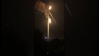 Wind turbine fire [upl. by Perseus]