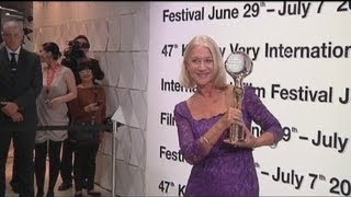 euronews cinema  Karlsbad ehrt Filmdame Helen Mirren [upl. by Eissat]