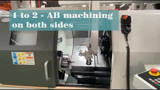 CNC Lathe Automation Gantry Robotic Automation Automation on CNC Lathe [upl. by Robb793]