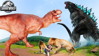 Best REALISTIC TRex Attack TRex VS Lion  Jurassic Park FanMade Short Film  Dinosaur  MsSandy [upl. by Ahnavas97]