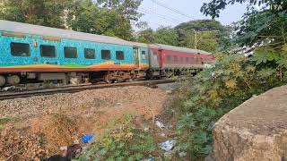 17614 Nanded  Panvel Express Departing Chinchwad railway station [upl. by Beckett]