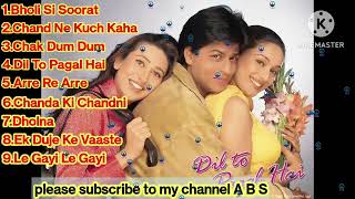 Dil to pagal hai movie all songs hindisong  audiojukebox  A B S [upl. by Haeluj334]