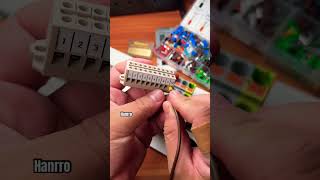 Hanrro how to use wire ferrules to connect terminal block hanrro wireferrules terminalblock [upl. by Neall]