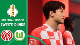 FSV Mainz 05  VFL Wolfsburg  2 Runde  DFB Pokal 202425 [upl. by Ab]