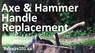 Axe amp Hammer Handle Replacement  How to do it OldSchool [upl. by Einnaj]