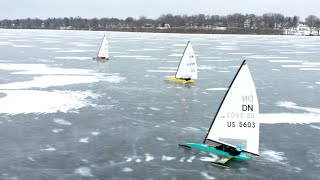 Ice boat racing on Lake Monona [upl. by Goldia637]