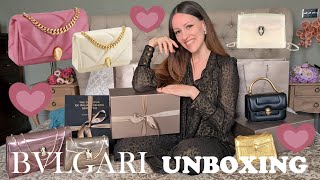 BVLGARI Bag Unboxing amp BVLGARI Handbag Collection  New BVLGARI Serpenti Cabochon amp Serpenti Forever [upl. by Cyndia]