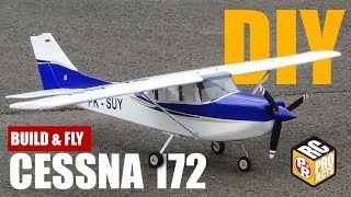 Cessna 172 RC Plane  DIY Build and Fly [upl. by Aicirtam]