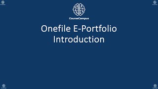 Onefile EPortfolio Introduction How to use onefile for vocational qualifications [upl. by Aicirtap]