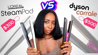 LOreal Steampod 30 VS Dyson Corrale  WHICH FLAT IRON IS BETTER [upl. by Avehs]