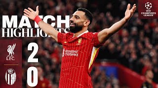 HIGHLIGHTS Mac Allister amp Salah goals at Anfield  Liverpool 20 Bologna [upl. by Daraj]