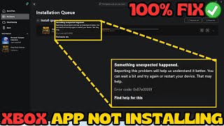 Xbox app for pc not installing FIX Something unexpected happened [upl. by Bordy350]
