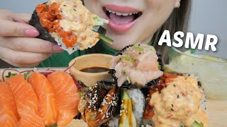 ASMR SUSHI Spicy Salmon Unagi amp Negitoro CONE with Salmon Sashimi and Avocado sunomono NO Talking [upl. by Ziul]