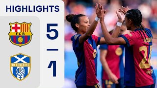 FC BARCELONA 5  1 COSTA ADEJE TENERIFE  RESUMEN LIGA F [upl. by Bonine]