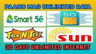 Paano Unlimited data internet promo smart tnt sun 2024 [upl. by Astrea]