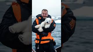 An adorable polar bear rescued in the Arctic [upl. by Atirahs]